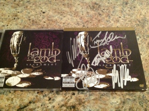 I’ve met Lamb of God a few times,had this cd signed when they toured with Megadeth on Gigantour at the OKC show.