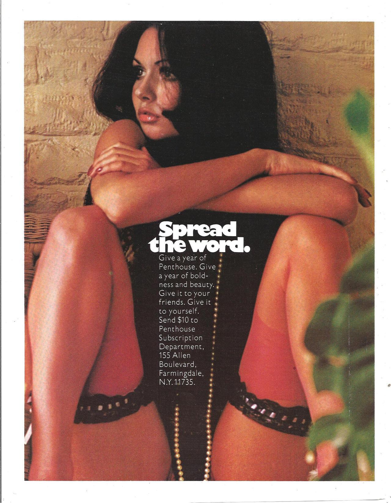 vintagebounty:  Penthouse 1974 Vintage Advertisement “Spread the Word” Original