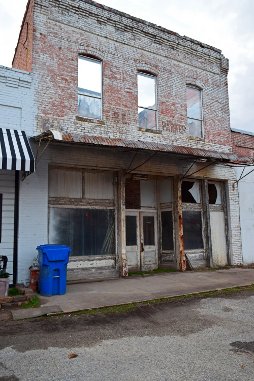 An abandoned, topless store in Lovelady, Texas.  