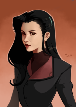 requiemdusk:  Tried doing a semi realism version of Asami - came out like this.  Hope you like my version of her, owlerart 