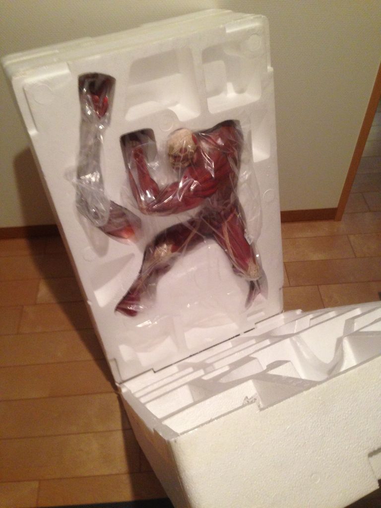 Isayama blogged that he received his own Colossal Titan, via the Ultimate Modeling