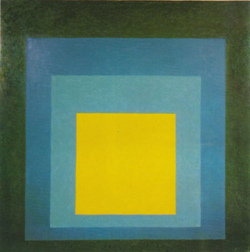 Josef Albers, Homage to the Square 1950′s,oil and acrylic on Masonite