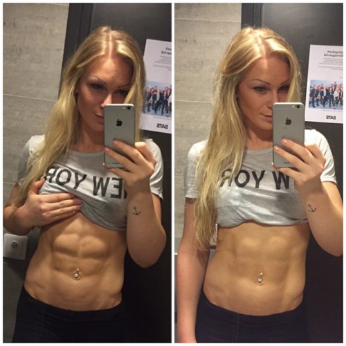 awsfitgirl:  Frida Paulsen: Flexed vs Unflexed