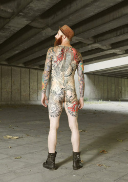 ink-its-art:“What are you hiding under your clothes? These 14 people photographed by Alan Powdrill already have the answer at the ready: thousands of tattoos and lots of style. Men and women, young and old, all display their artwork on the skin with