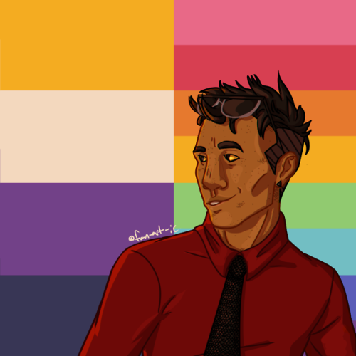 fan-art-ic:good omens pride icons !!!!!nb gay crowley for myself, bastard romantic crowley + bastard