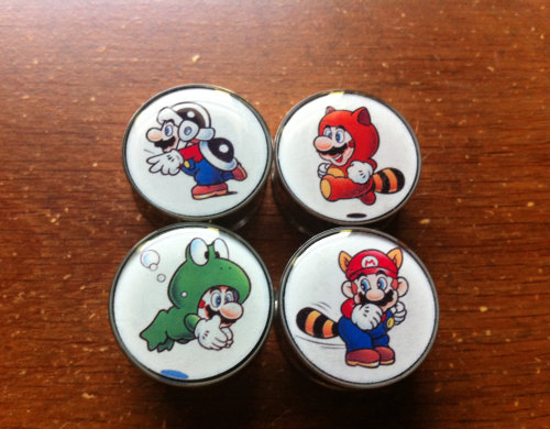 Porn photo cat-jewelry:  Super Mario Bros. 3 Plugs (GET