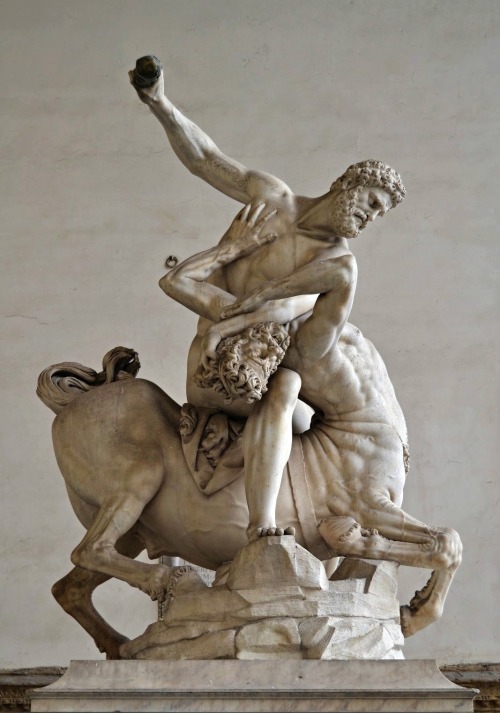 hadrian6:  Hercules Beating the Centaur Nessus. 1599.  Giambologna. Flemish 1529-1608. marble. Piazz