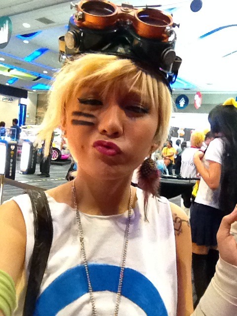 foxrots:  a collection of selfies taken as Tank Girl from yesterday (the captions