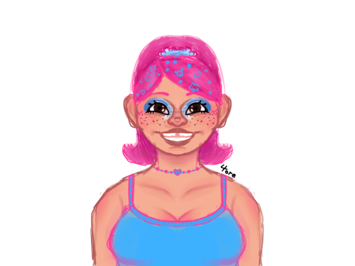 I Drew Poppy As A Human :3