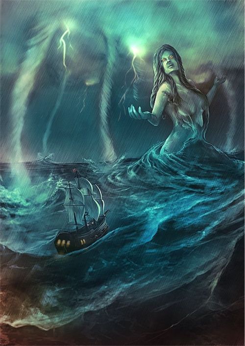 Rán is the sea goddess in Norse mythology. https://skjalden.com/aegir-and-ran/