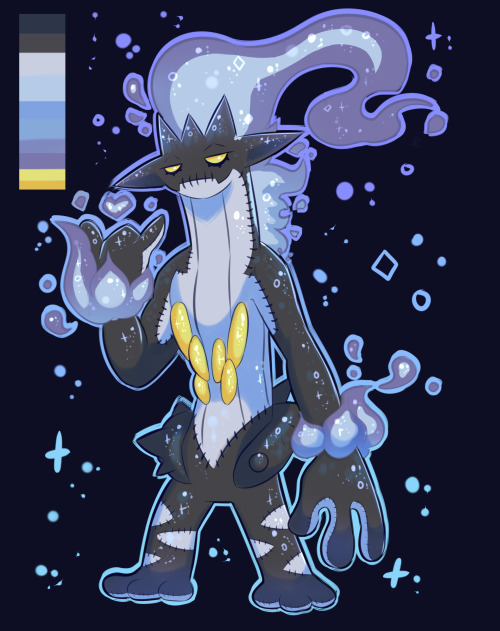 aurorawolfa:A Toxtricity/Chandelure fusion for a user who donated to my wife’s donathon on twi
