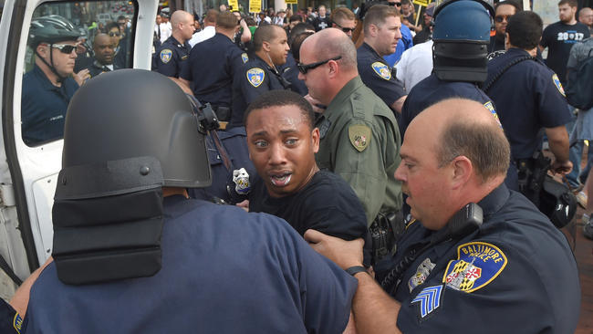 fuckyeahmarxismleninism:   Happening now: At hearing for Freddie Grey’s killers,