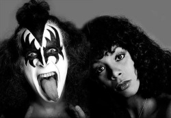 superseventies:  Gene Simmons and Donna Summer, 1978.