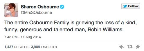 malfoyficents:  Celebrities tweet condolences on the passing of Robert Williams