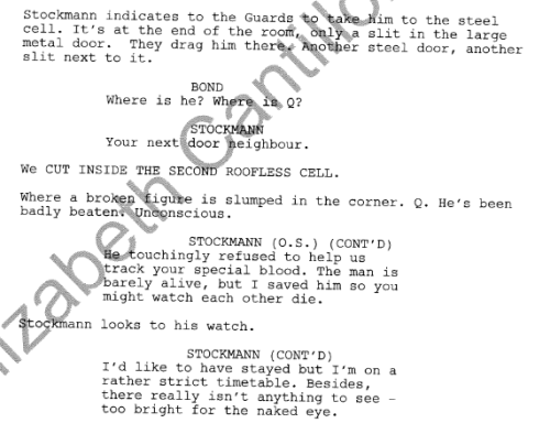 sufferingcity:important things from the first draft script of spectre that didn’t make it into the m