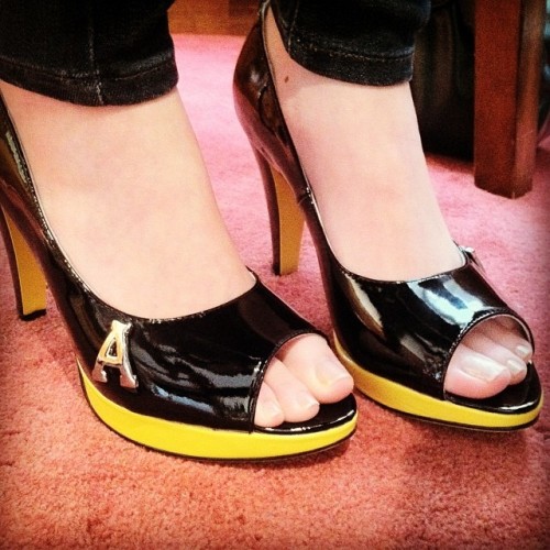 Super cute, I know :) #ASU #peeptoeheels