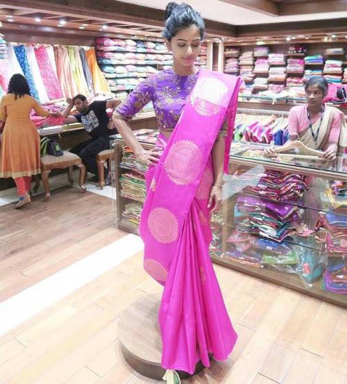 Lovely colorful  saree look  by @deyakannesha  at Pothy&rsquo;s Boutique store &n