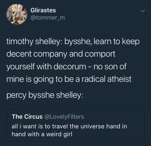 draconymph:the weird girl, of course, being the lovely and wonderful mary shelley(also, you guys can