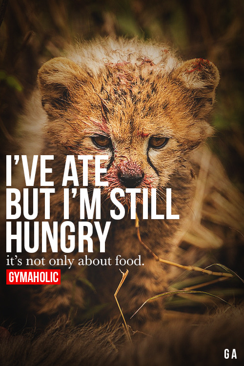 gymaaholic:  I’ve Ate, But I’m Still Hungry It’s not only about food though.