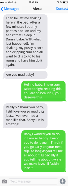 hotwifetext: 2/2  My friend sent me this after she fucked her coworked.  She told me I nee