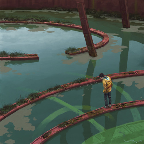 ahhmmmburr:  azertip:  Simon Stålenhag  If you get the chance, go to his website and play his game Ripple Dot Zero 