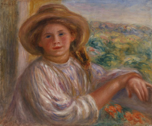Girl on a Balcony, Cagnes (Jeune femme au balcon, Cagnes) by Pierre-Auguste Renoir, The Barnes Found