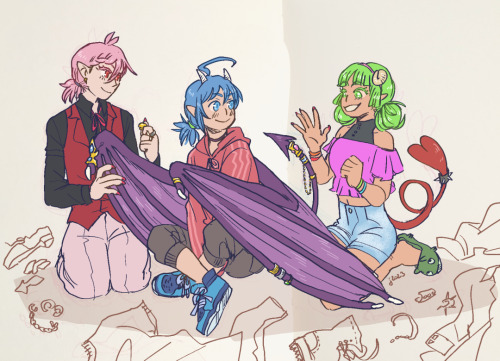 More Wing Au! Shopping/dress-up With The Trio, And Some Wing Mechanics