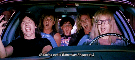 buckyssteves:Mike Myers in Bohemian Rhapsody (2018) // Mike Myers in Waynes World