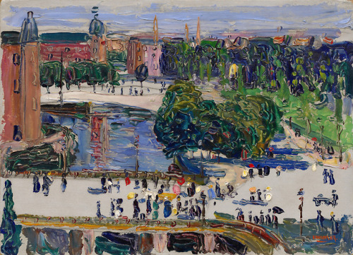 guggenheim-art: Amsterdam—View from the Window by Vasily Kandinsky, 1904, Guggenheim MuseumSize: 23.