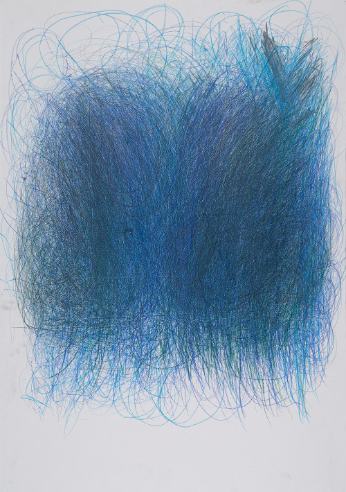 cavinmorrisgallery:Éric DerochetteUntitled, 2013Crayon on paper39.37 x 27.56 inches100 x 70 cmDERO 1