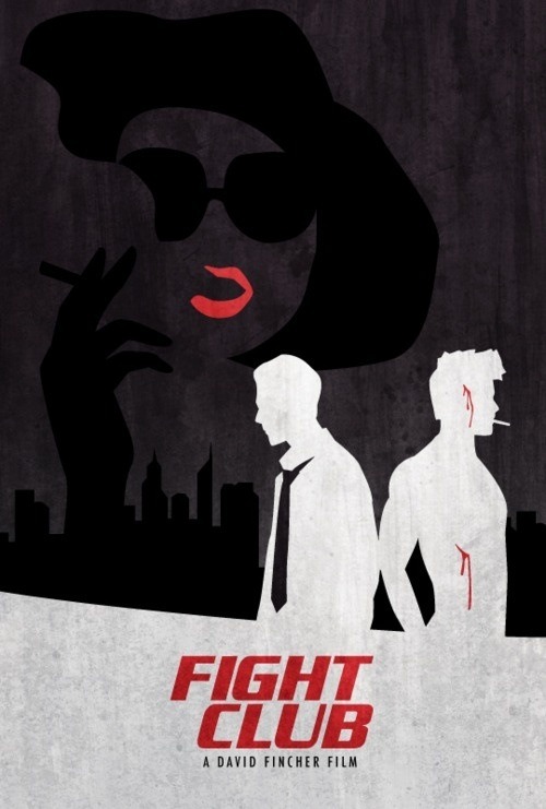 Free Fallin' — Fight Club, Minimalist Movie Poster by Mina Lu