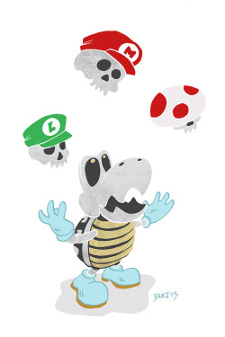 drawedgoods:  The internet commanded me to draw Dry Bones for our @drawedgoods “Mario” theme, so I obeyed! Special thanks to Jones for leading that charge. -burt