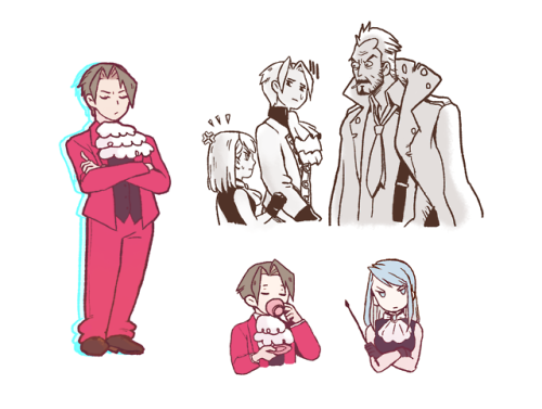 Ace attorney investigations doodles