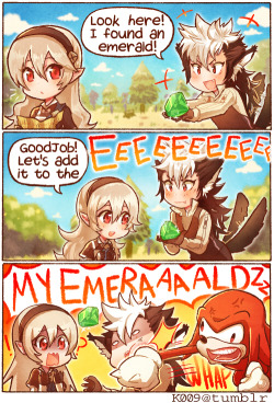 k009:  Fire Emblem: Fates &amp; Knuckles   Corrin and Keaton 4ever &lt;3