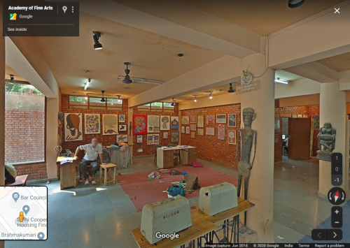 Academy of Fine Arts in Hauz Khas, Delhi.