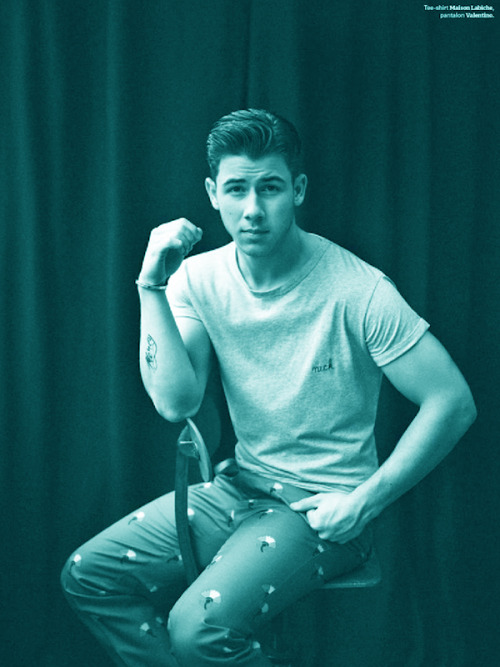 Nick Jonas for Têtu Magazine 2015.After appearing in a sporty cover photo shoot for Icon magazine, s