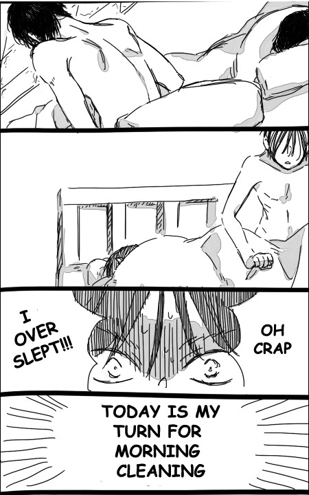 Translation: Eren and Rivaille's mornings