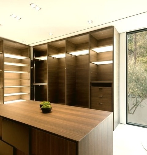 Los Angeles Walk-InInspiration For A Sizable Contemporary Walk-in Closet Renovation With Open Cabinets