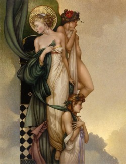 Artbeautypaintings:  The Three Graces - Michael Parkes 