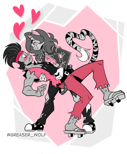 Happy Late Valentine’s Day! A lil love for the Mud Dogz!Nova © @blueberrypossumShiki © Gre