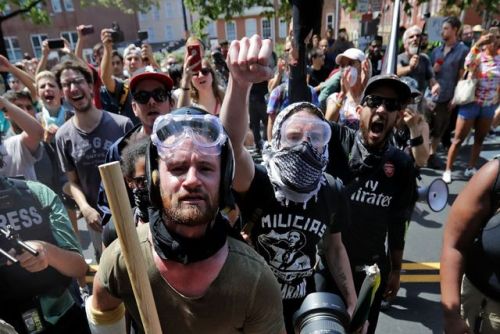  Violent clashes erupt at ‘Unite the Right’ rally in Charlottesville, Virginia, USA. One person was 