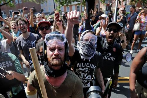 Violent clashes erupt at ‘Unite the Right’ rally in Charlottesville, Virginia, USA. One 