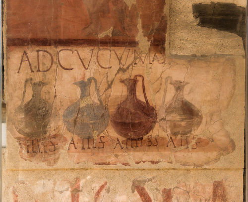 vita-brevis–ars-longa:Wine selling advertisement and prices, Ancient Roman Herculaneum, Italyv