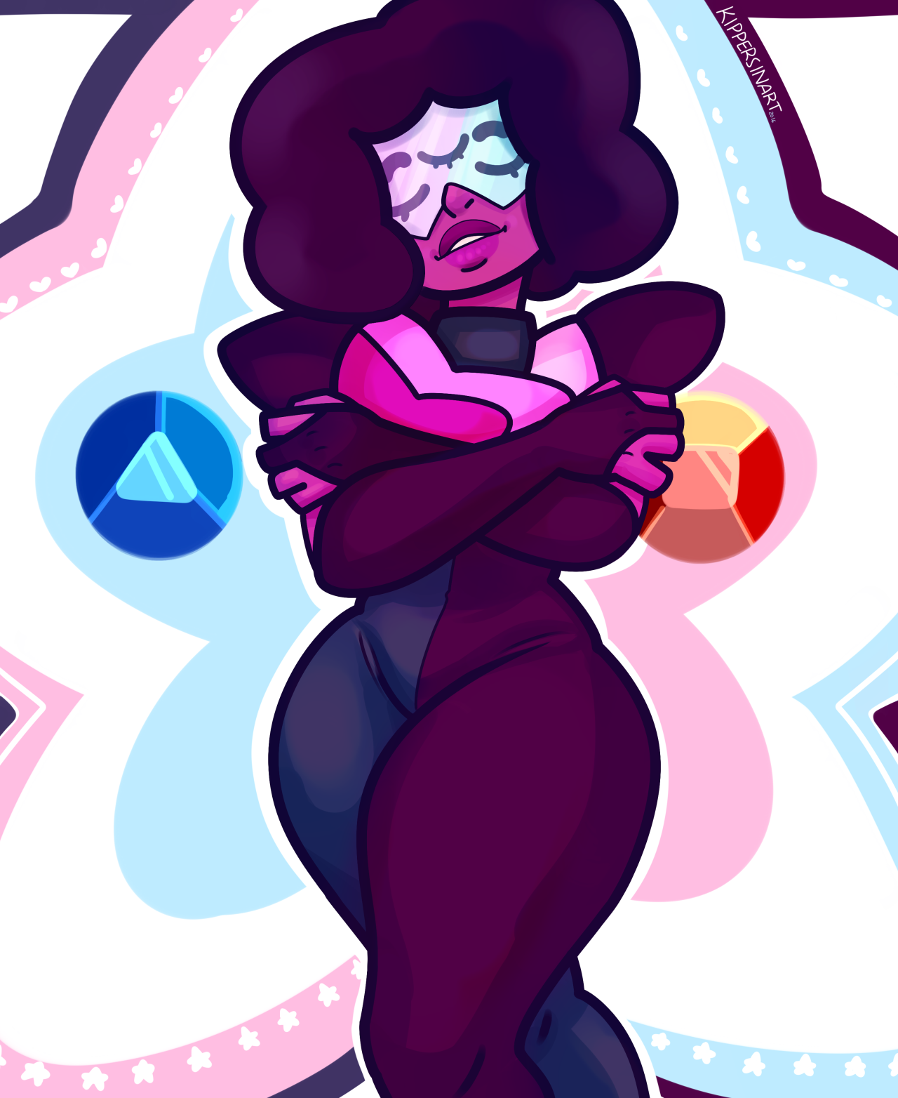 kippersinart:  fusion fusion fusion!!!!! (click for better quality) Stevonnie｜Opal｜R.Q｜Sardonyx｜Sugilite｜Garnet｜Alexandrite｜Malachite