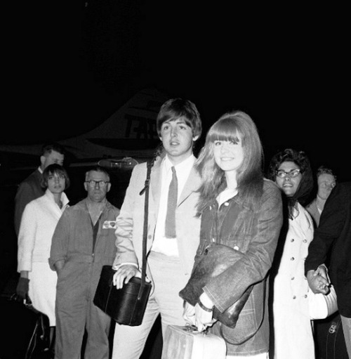 sheismaureen:June 11, 1965 - Paul and Jane arriving back in London from Portugal
