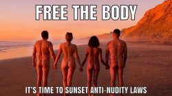 Anti-nudity laws have been around for many years to “maintain public decency and morality,” but whose authority defined simply being #naked as indecent or immoral? It’s not in the Bible. It says that “man &amp; woman were created naked &amp; without