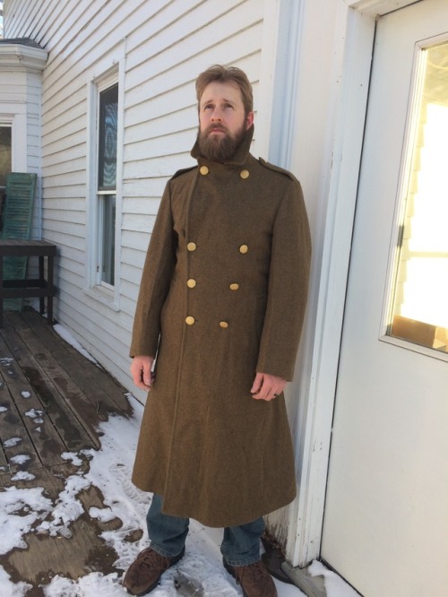 Army Overcoat WWII Coat 40s 1941