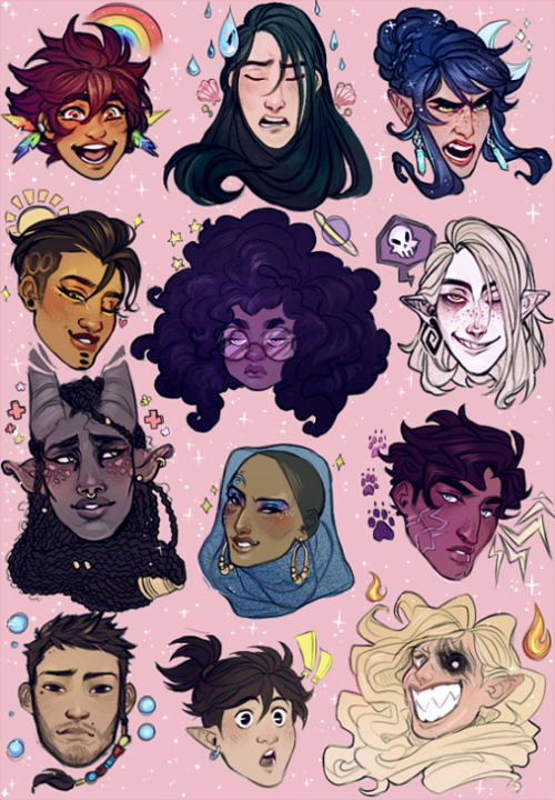 doodlesfromthebird:  Updating my background! It’s been a good two years since the last time, so I thought I’d up date and add more characters!