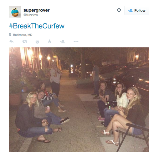 a white privilege experiment happened tonight, after curfew.