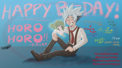 Happy (belated) birthday of my favorite Shaman King character- HoroHoro